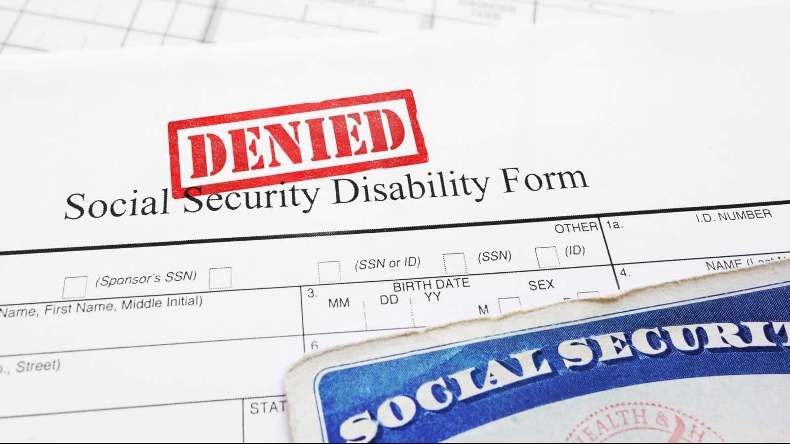 Social Security Disability Application Denied Stock Photo