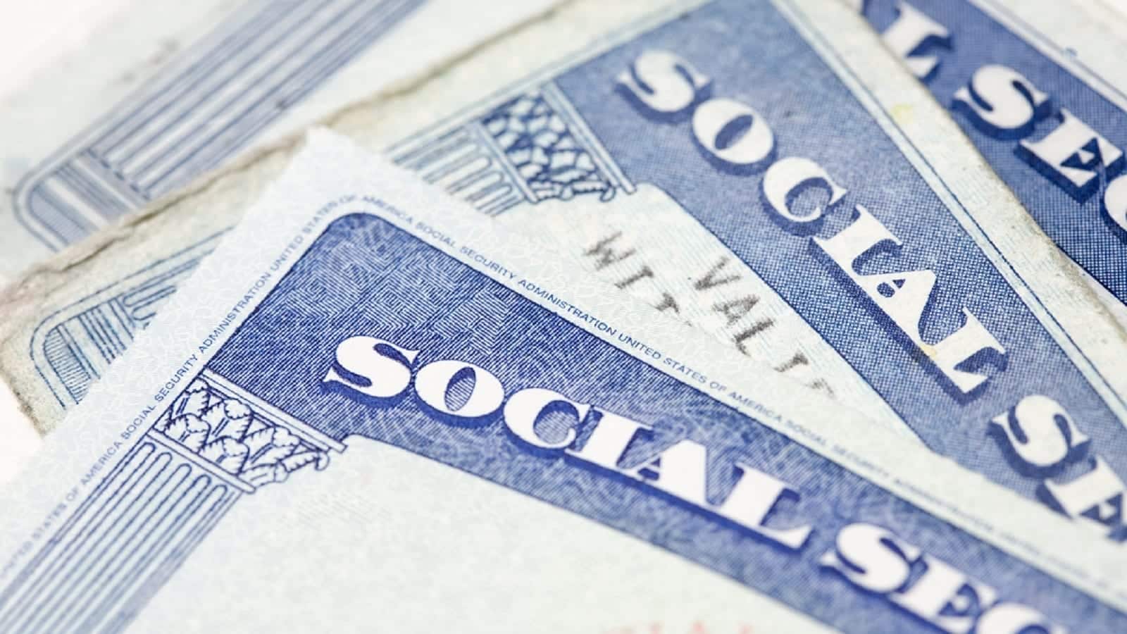 Social Security Cards Stock Photo